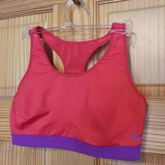 Nike Other - NIKE PRO FIERCE Dri-Fit Medium Support Sports Bra 620279 Crimson Purple Small S